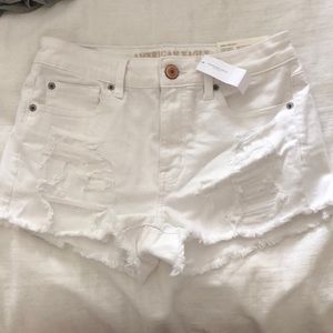American Eagle High Rise Shorty Jean Shorts